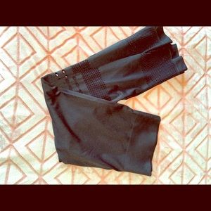 Black workout leggings with holes